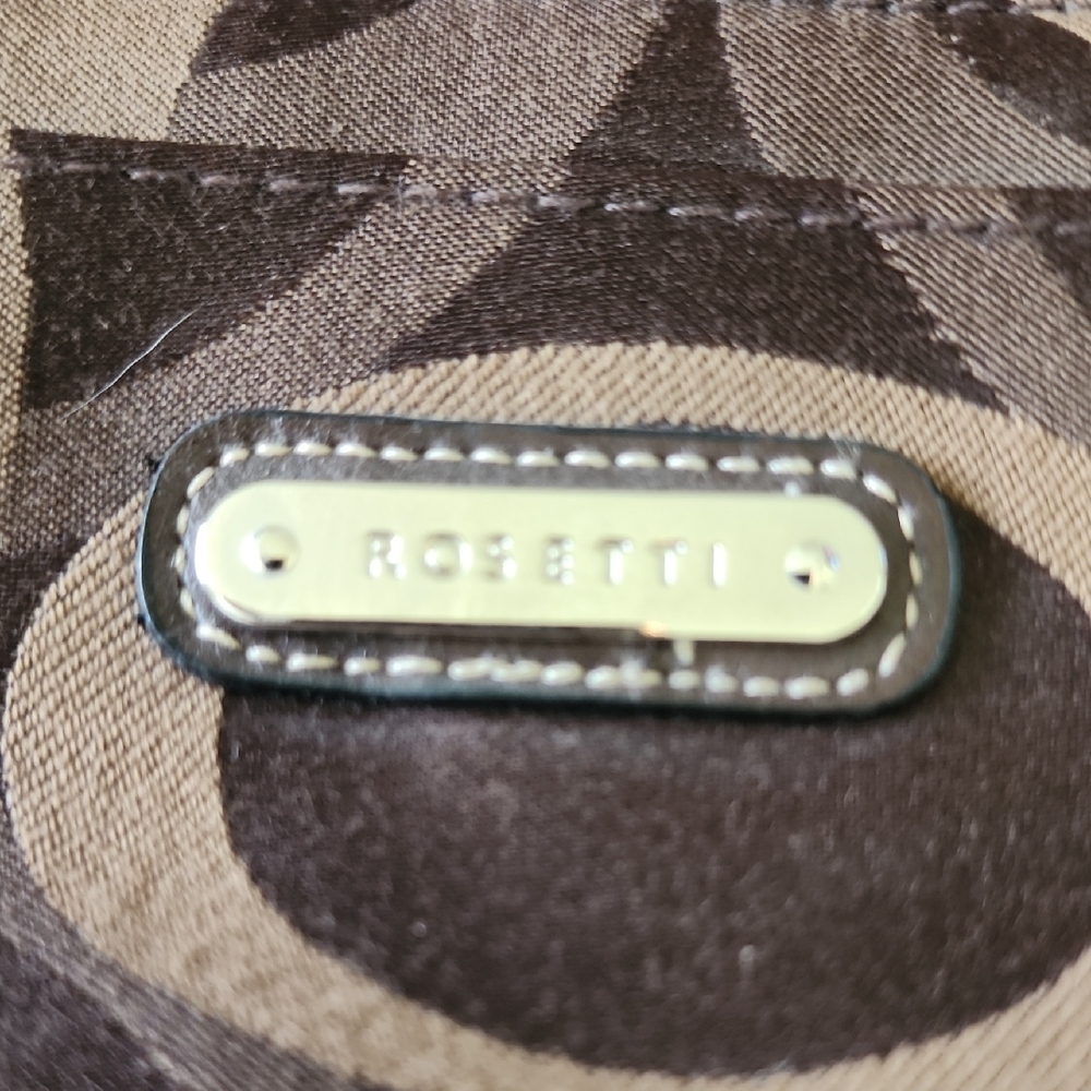 Rosetti Brown Monogram Crossbody Bag Canvas Adjustable Strap - Picture 2 of 6